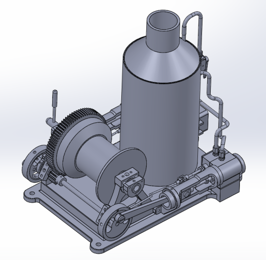 带离合器的 2x1 气缸蒸汽机操作绞车缩略图